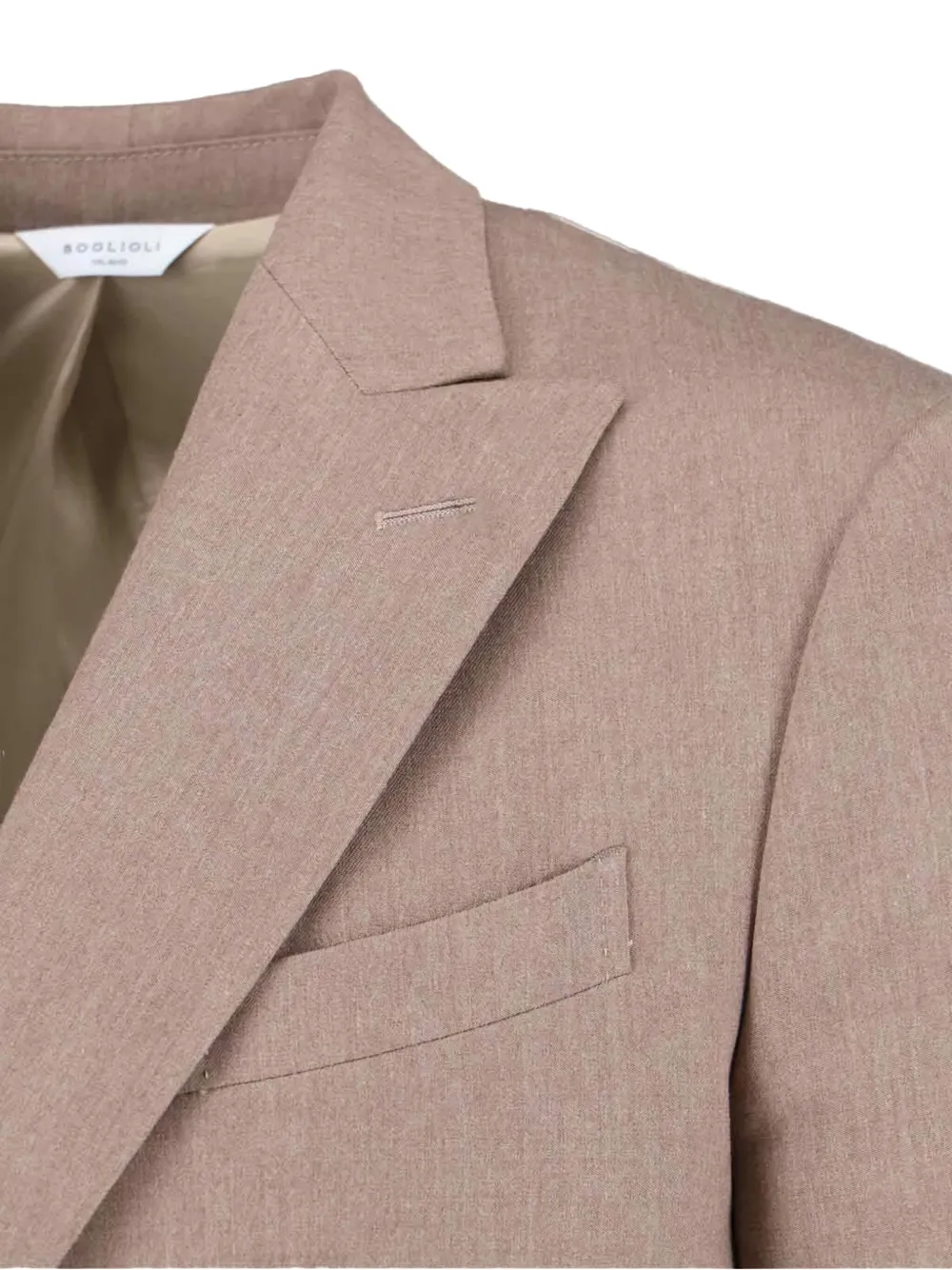 Boglioli detailed double-breasted suit Beige