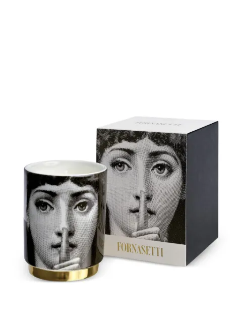 Fornasetti Silenzio Kerze auf Goldbasis (235g)