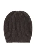 Brunello Cucinelli ribbed sequin-embellished beannie hat - Brown