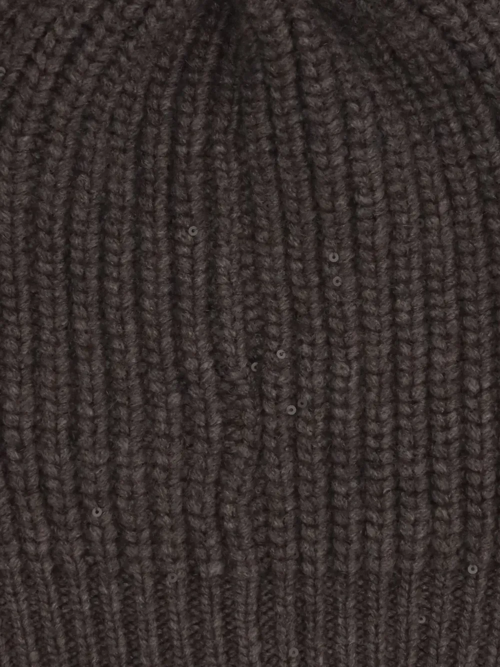 Brunello Cucinelli Ribbed Sequin-embellished Beannie Hat In Brown