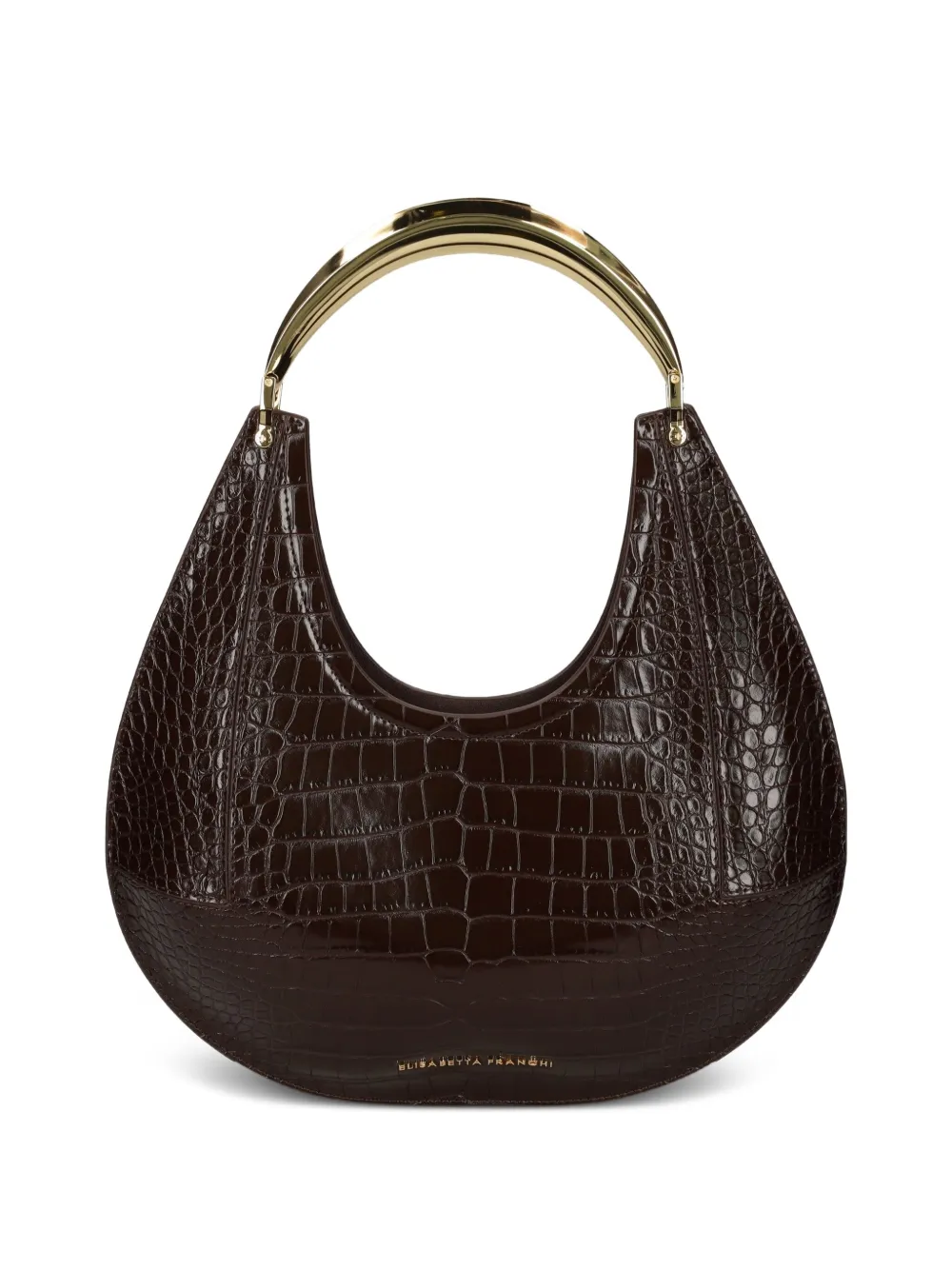 Elisabetta Franchi medium jewel-handle tote bag | Brown | Image 1