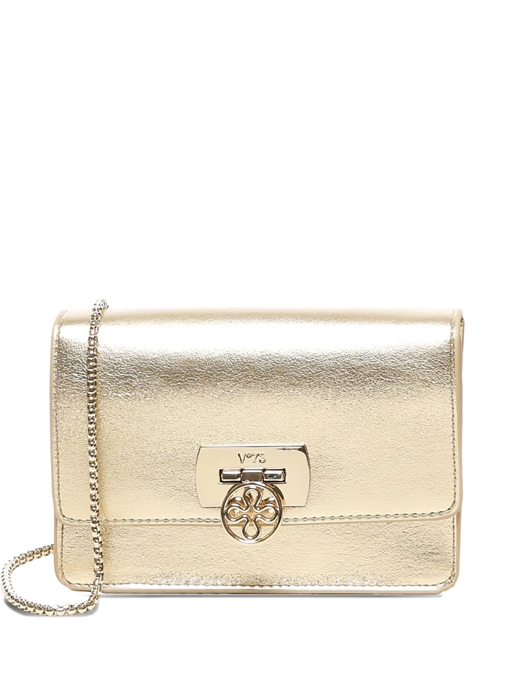 V73 Metallic-effect Chain Shoulder Bag In Neutral