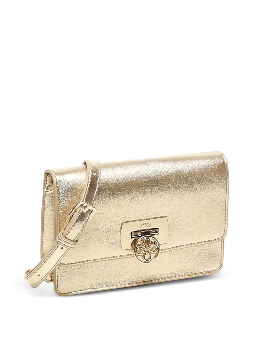 V73 Metallic-effect Chain Shoulder Bag In Neutral