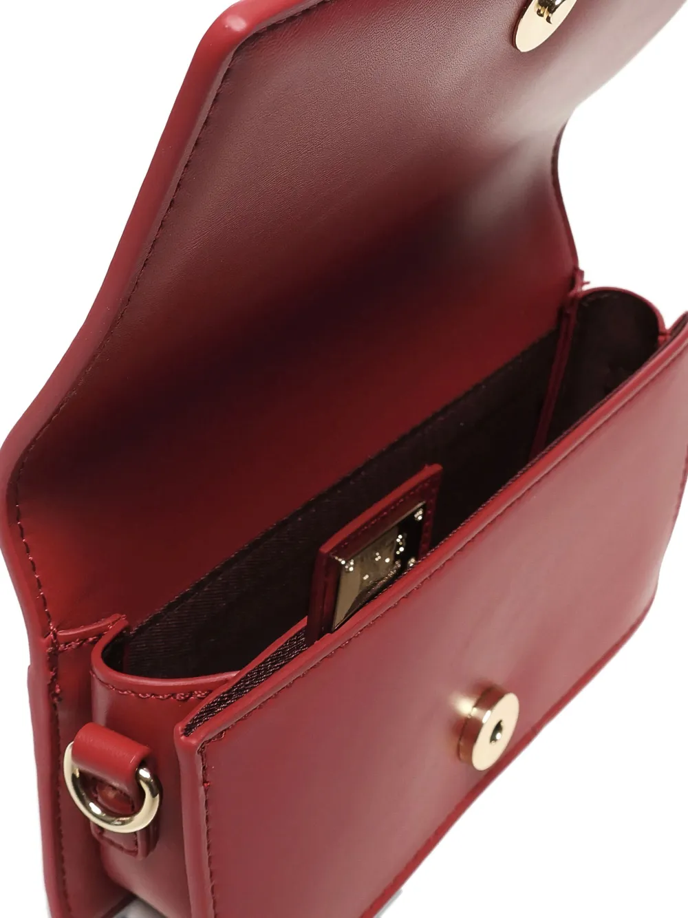 V73 Chain-strap Flap Shoulder Bag In Red