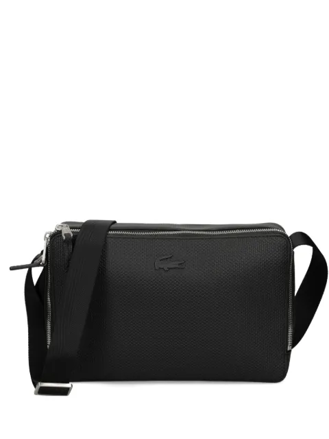 Lacoste textured zip-fastening shoulder bag