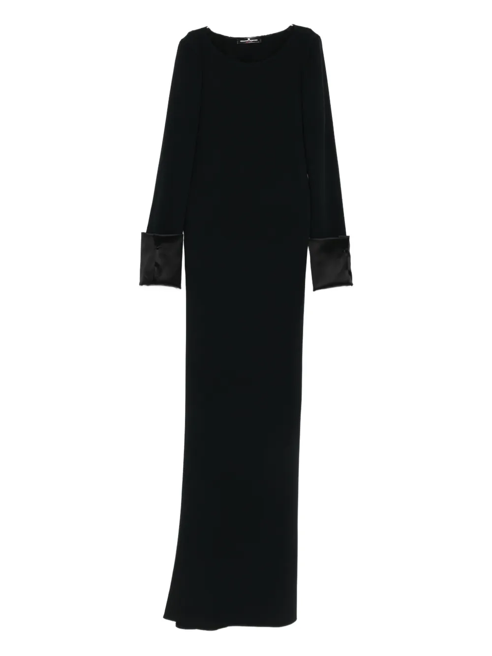 Ermanno Scervino satin-cuff long dress Zwart