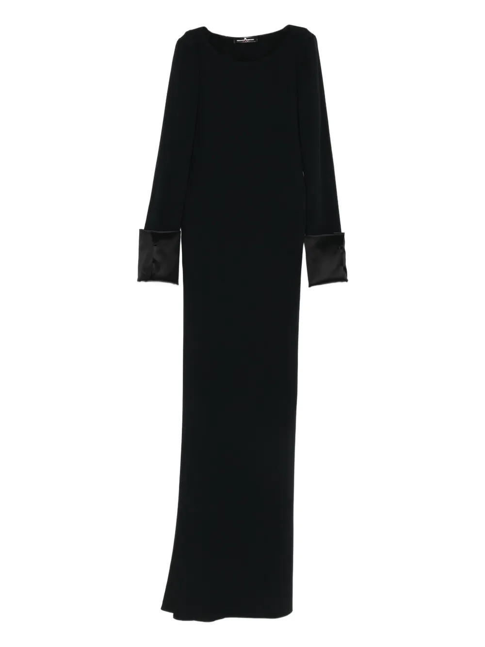 Ermanno Scervino satin-cuff long dress Zwart