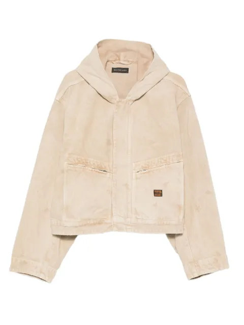 Balenciaga denim hooded jacket