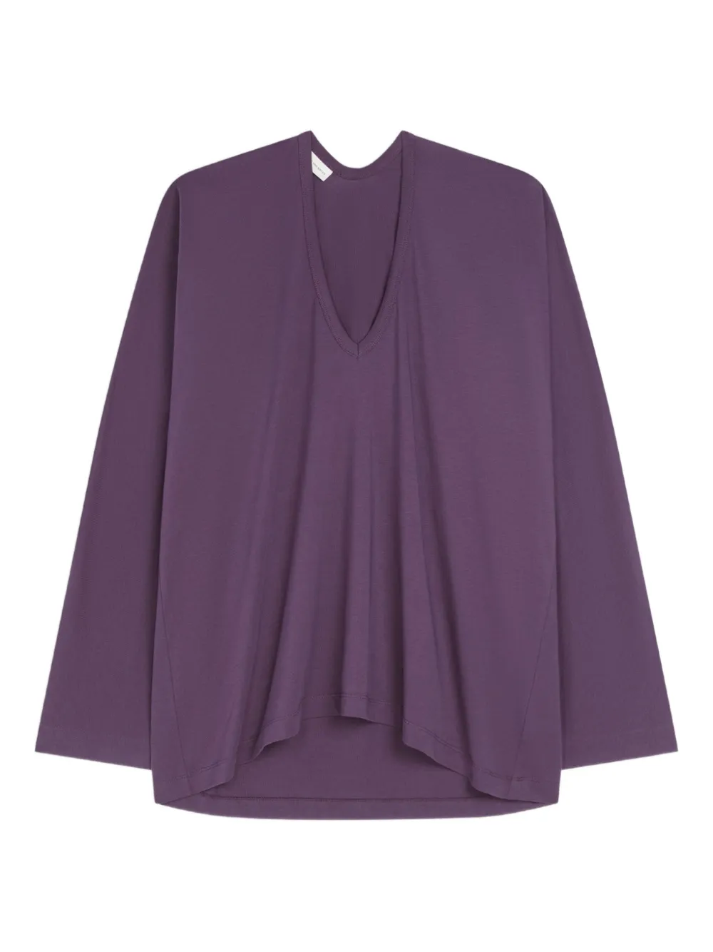 Dries Van Noten V-neck Long-sleeve Tee In Purple