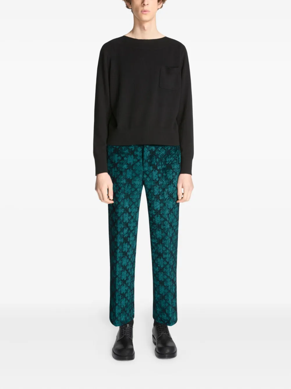 DRIES VAN NOTEN jacquard trousers | Regular-Fit & Straight Leg Pants | Image 2