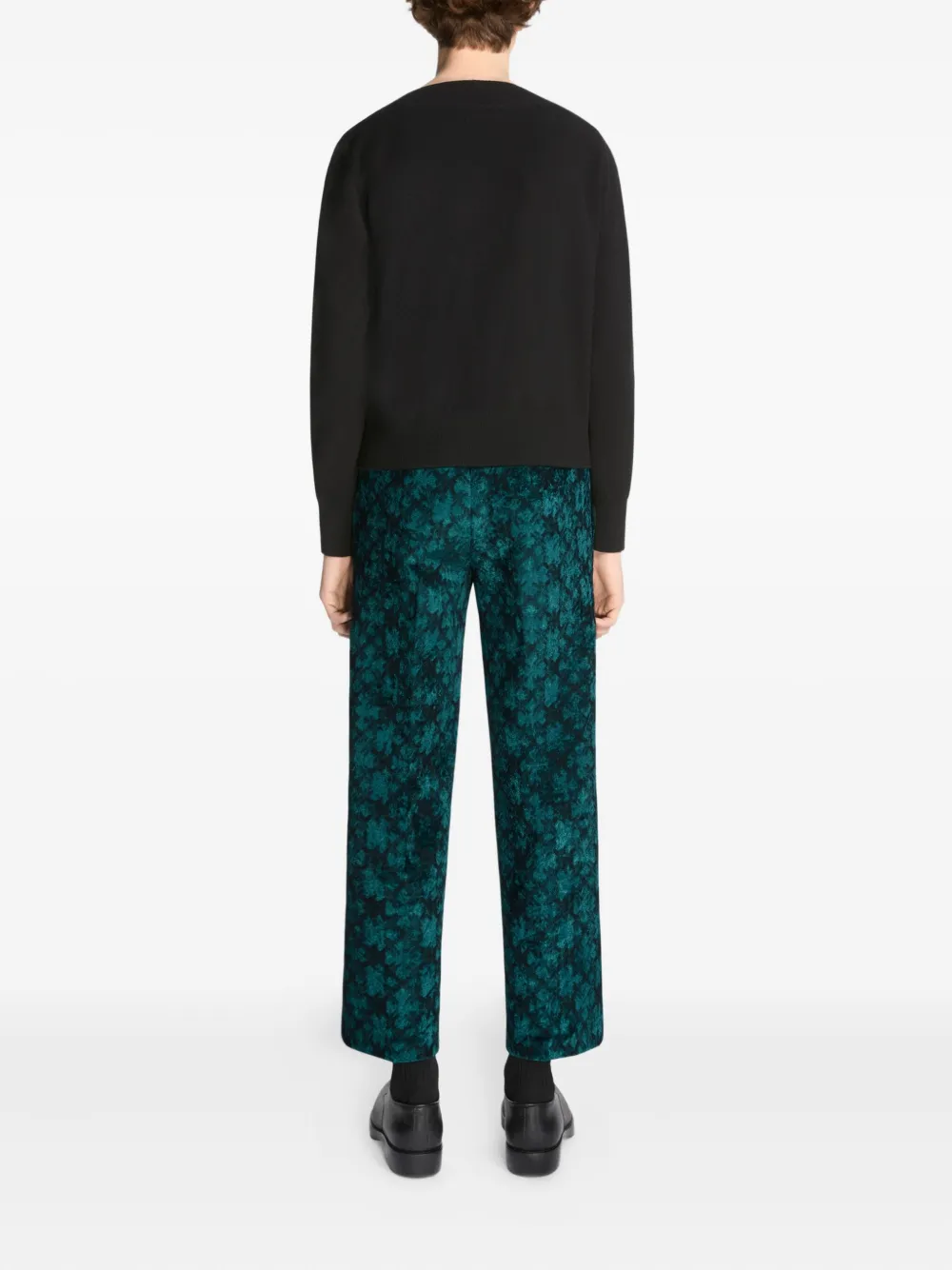 DRIES VAN NOTEN ジャカード パンツ | ブルー | FARFETCH JP