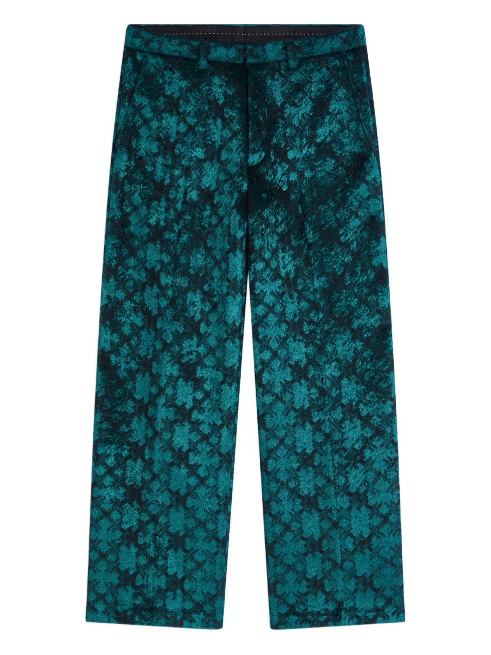 DRIES VAN NOTEN jacquard trousers | Blue | Image 1