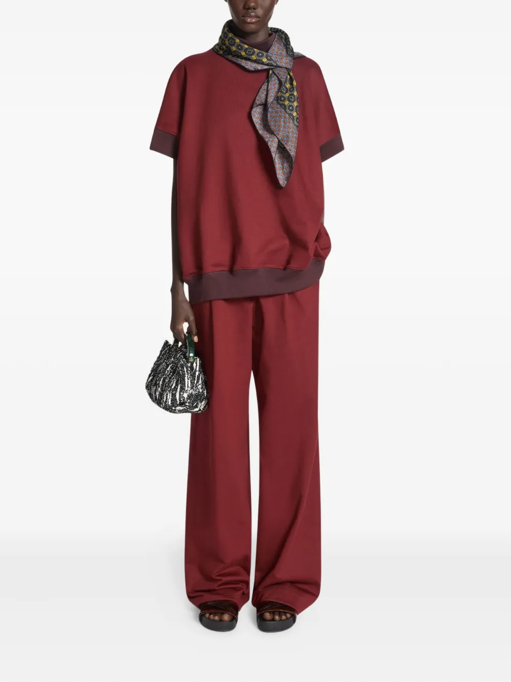 DRIES VAN NOTEN Sjaal met geometrische print - Groen