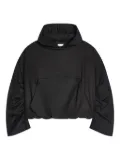 DRIES VAN NOTEN draped balloon-sleeve hoodie - Black