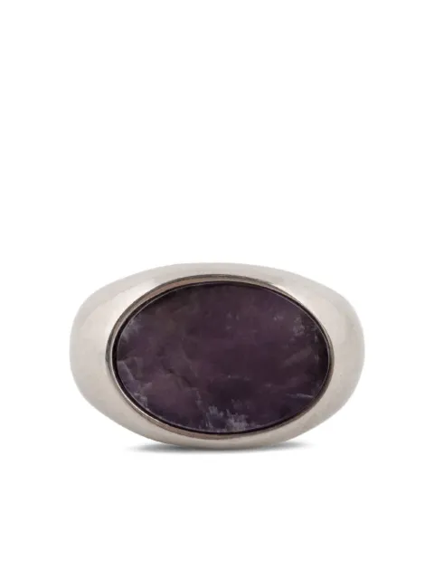 DRIES VAN NOTEN oval-stone signet ring