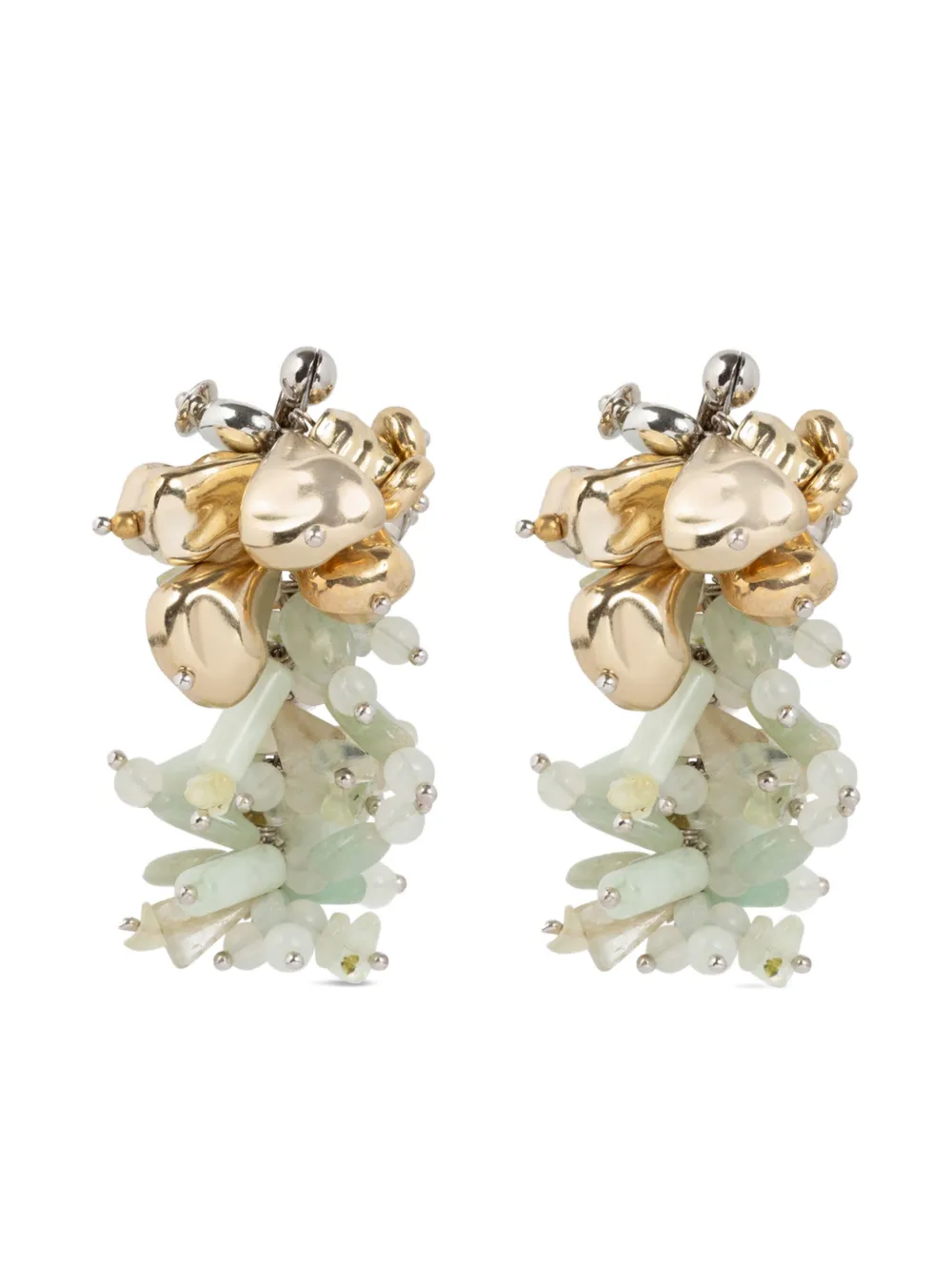 DRIES VAN NOTEN post-fastening earrings - Beige