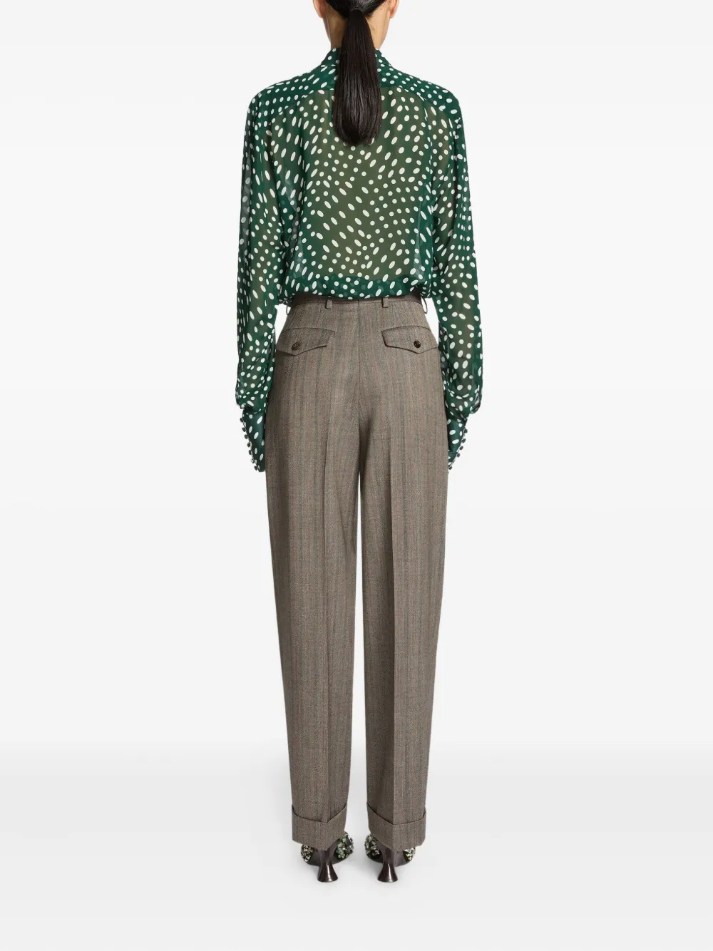 DRIES VAN NOTEN pleated trousers Grijs
