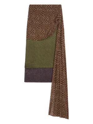 【大人気】Dries Van Noten ドレープ ミディスカート ドレープコットンスカート - 秋・冬 ウィメンズ | Dries Van Noten