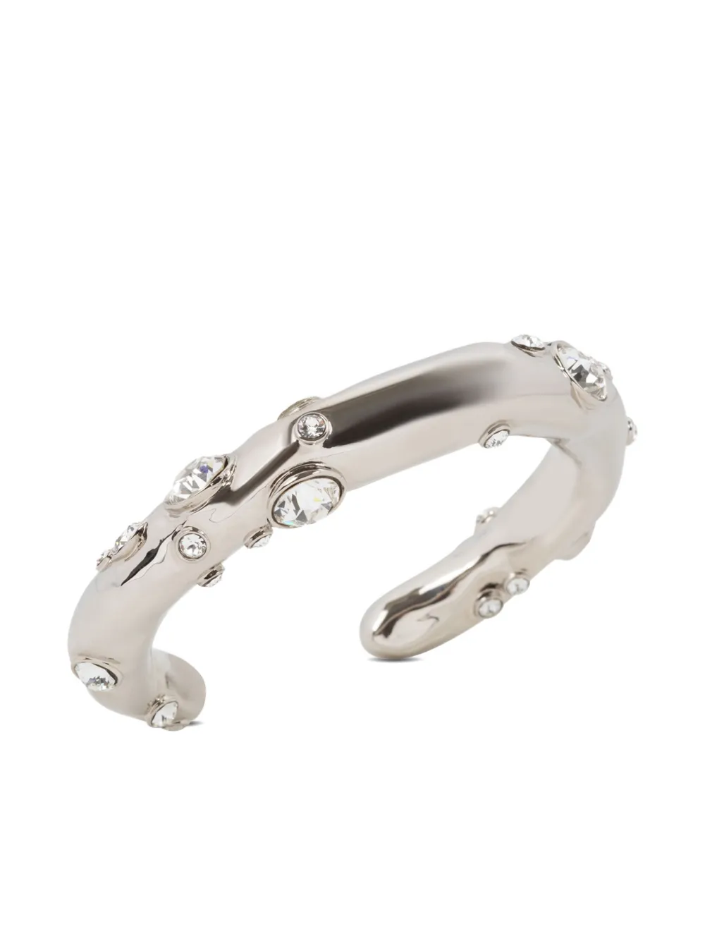 DRIES VAN NOTEN Embellished Cuff in Silver, view 3
