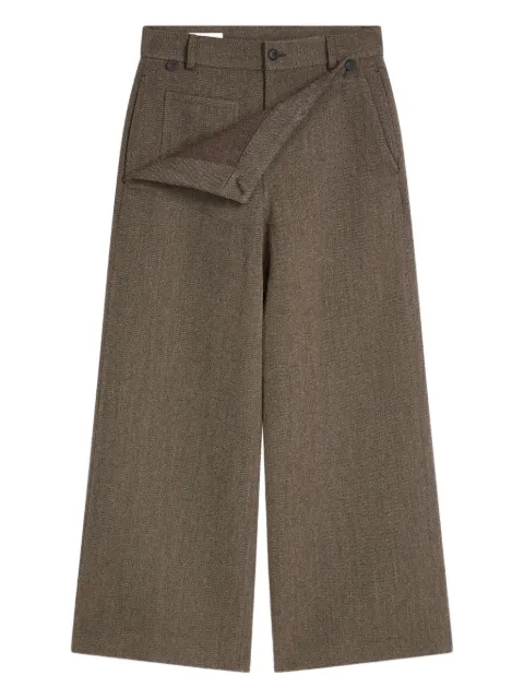 DRIES VAN NOTEN wrap-effect wool trousers