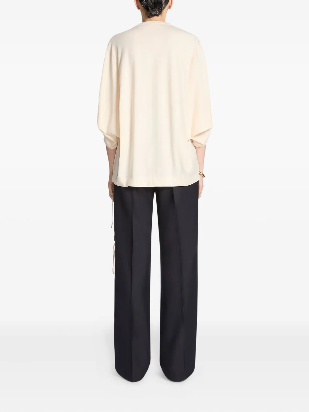 DRIES VAN NOTEN T-shirt met ballonmouwen Beige