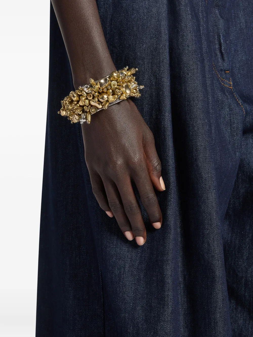 DRIES VAN NOTEN beaded cuff bracelet - Goud