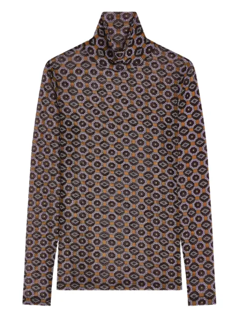 DRIES VAN NOTEN printed turtleneck top