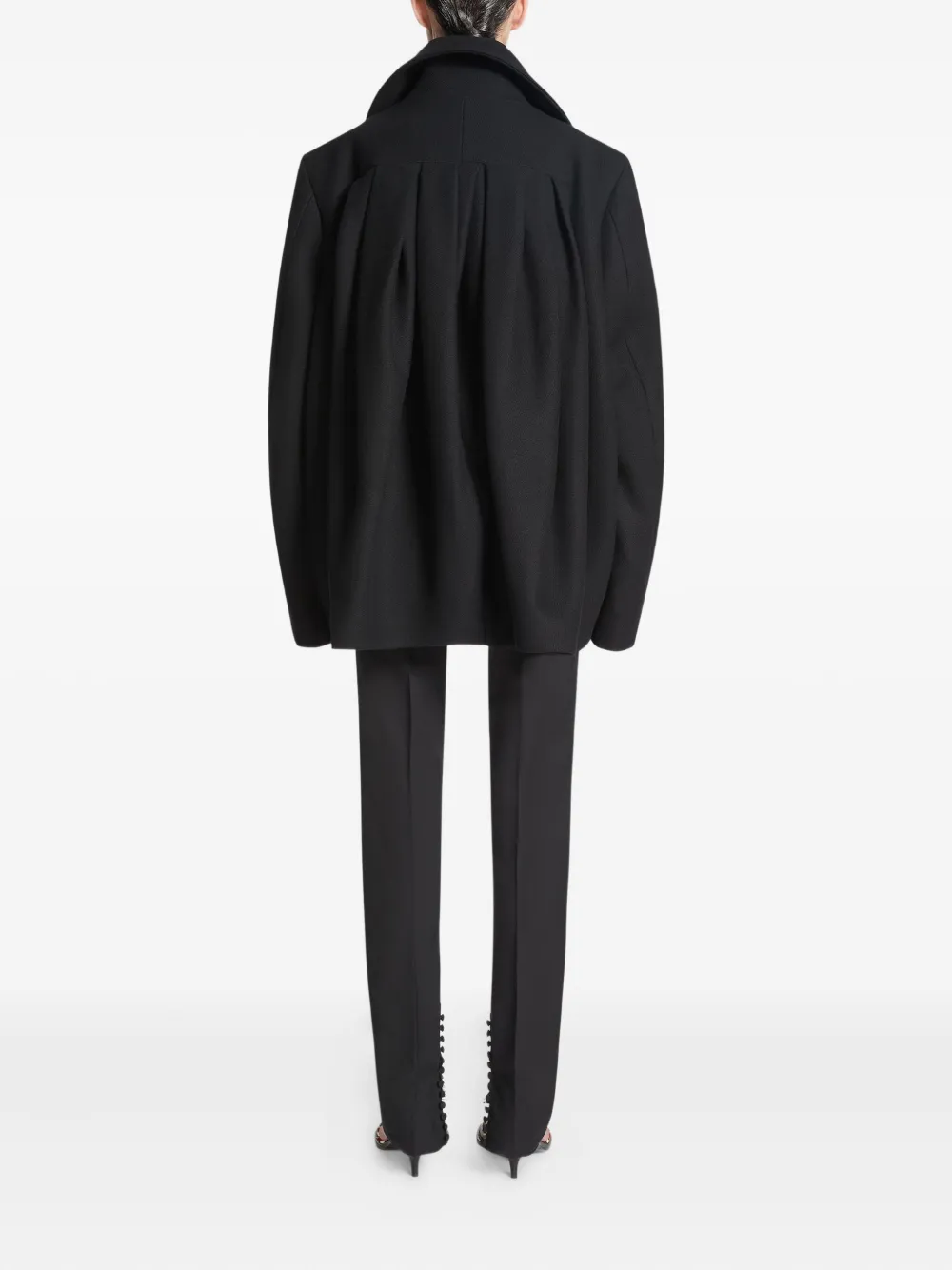 DRIES VAN NOTEN double-breasted wool-blend jacket Zwart