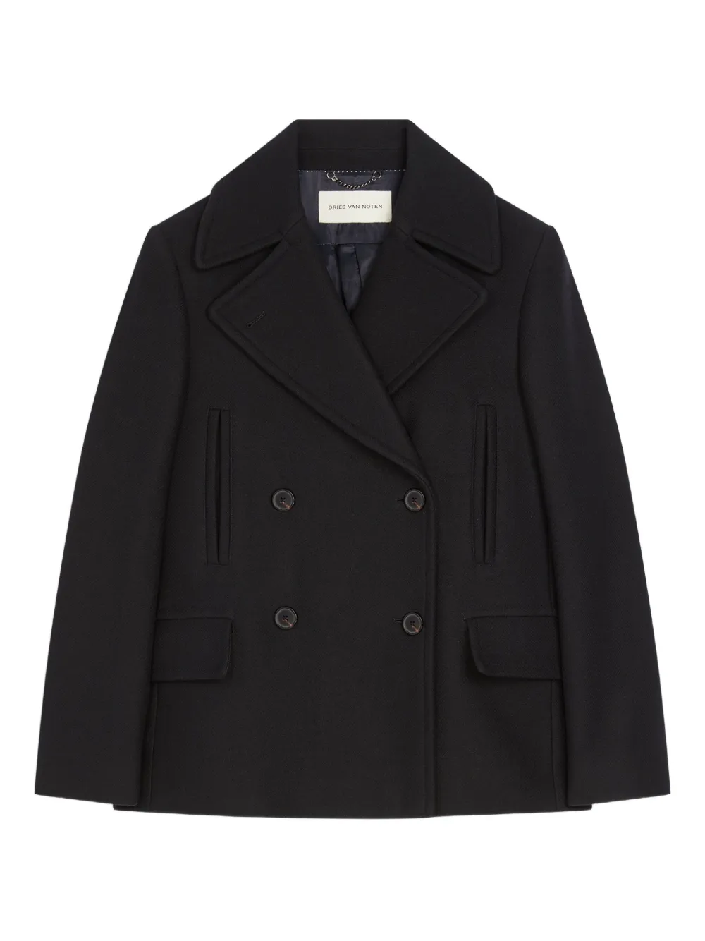 DRIES VAN NOTEN double-breasted wool-blend  jacket | Black | Image 1