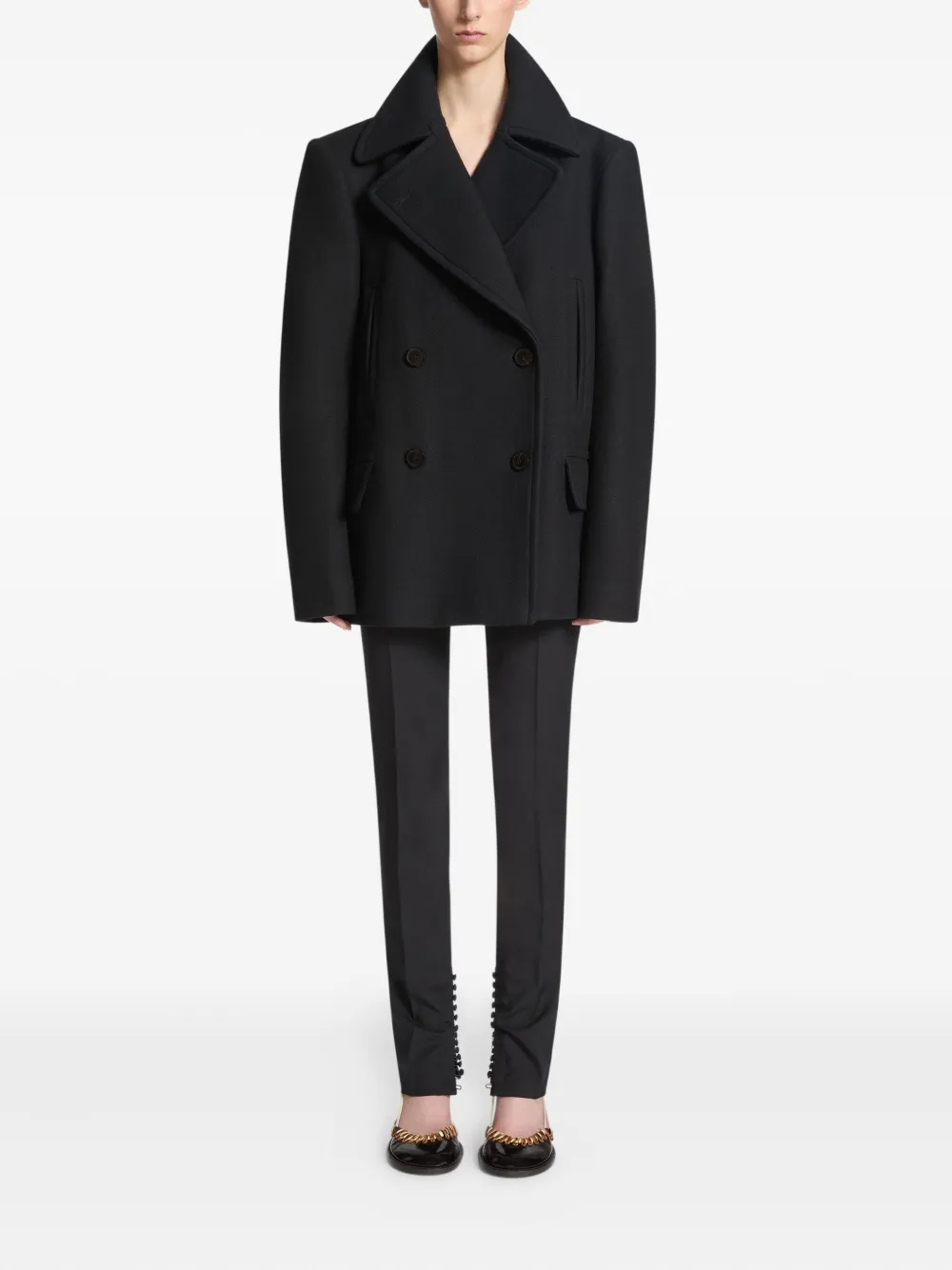 DRIES VAN NOTEN double-breasted wool-blend  jacket | Oversized Jackets | Image 2