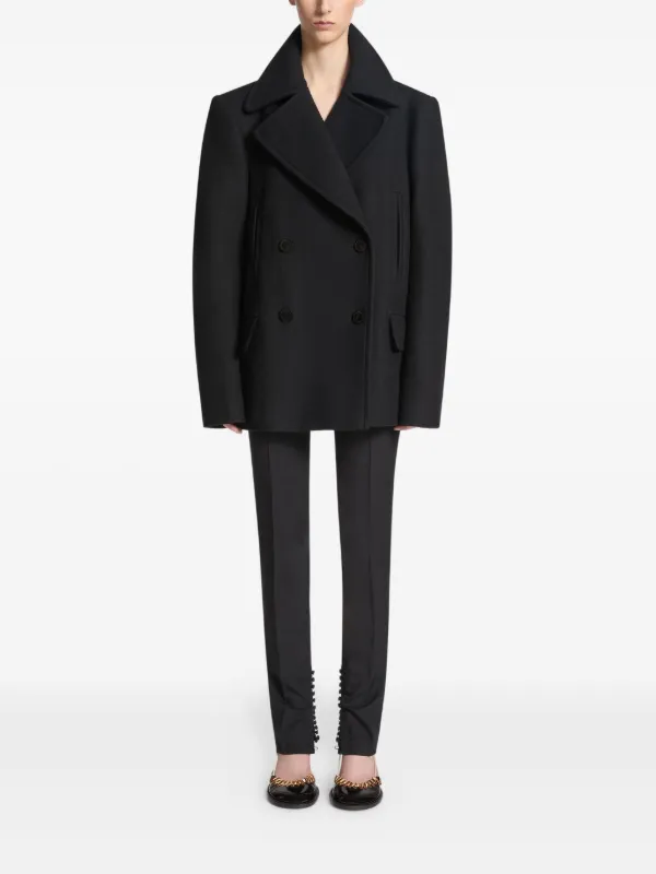 DRIES VAN NOTEN double-breasted wool-blend Jacket | Black