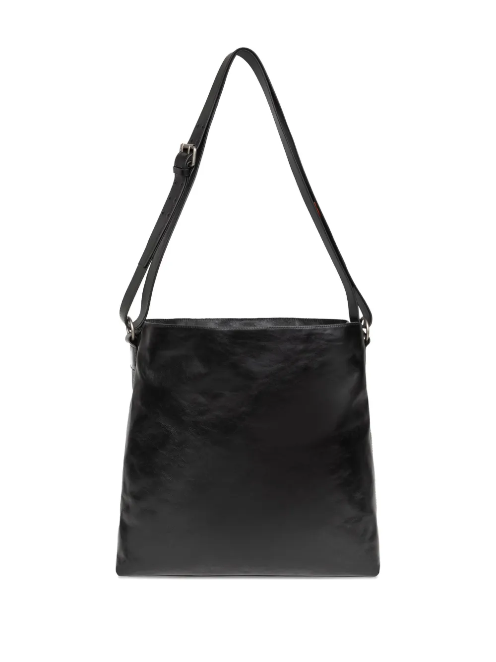 DRIES VAN NOTEN leather messenger bag - Zwart