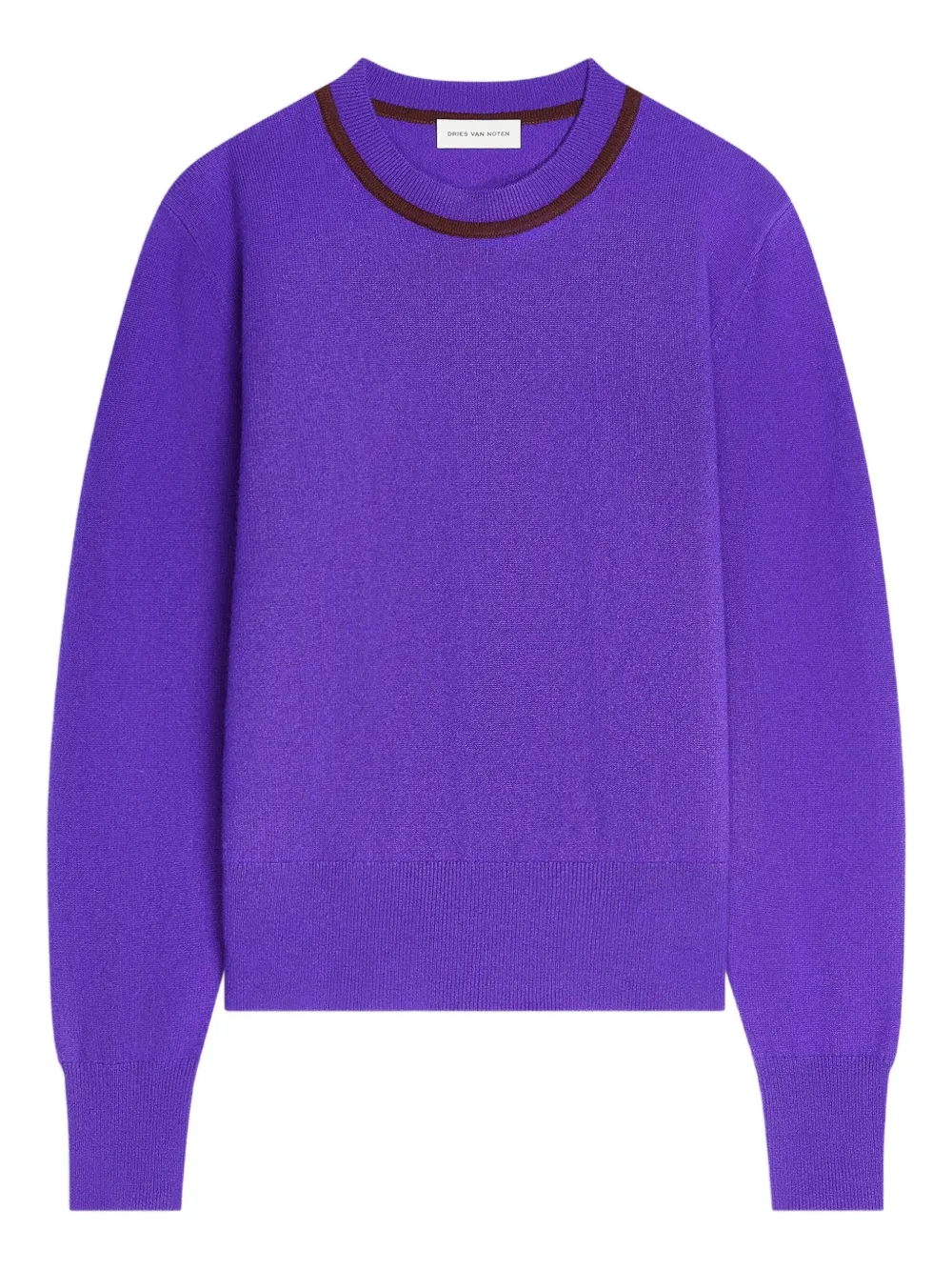 DRIES VAN NOTEN round-neck cashmere sweater - Viola