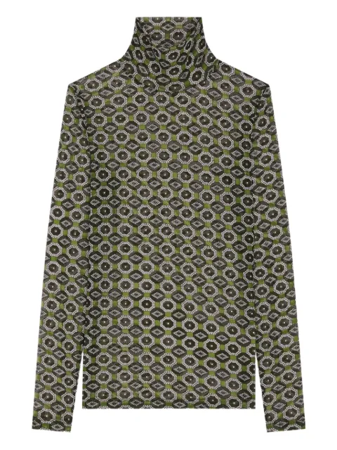 DRIES VAN NOTEN geometric-pattern turtleneck tee