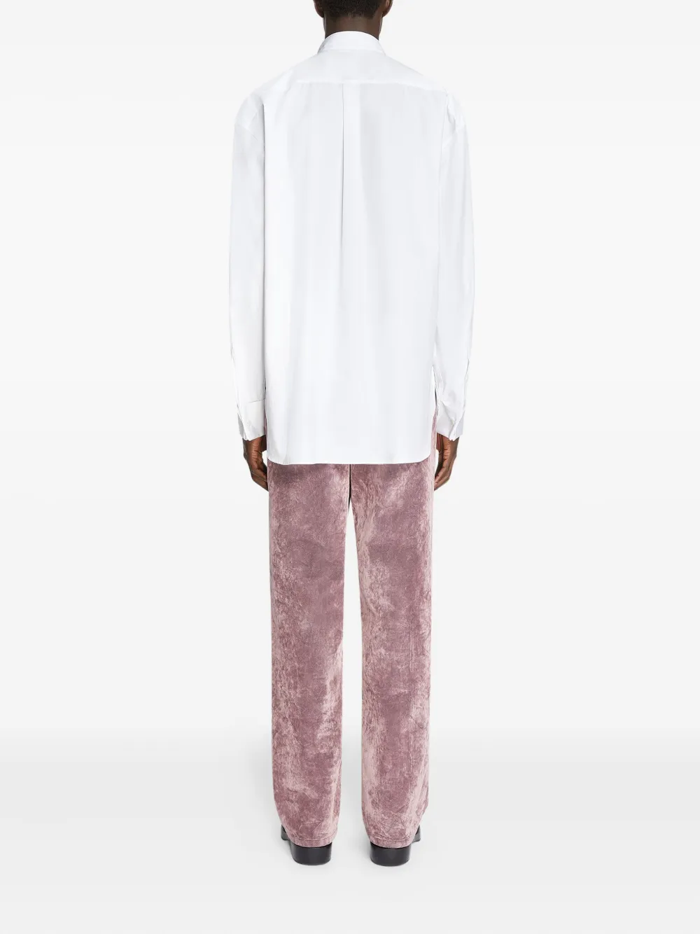 Dries Van Noten Tuxedo Panelled Shirt In White