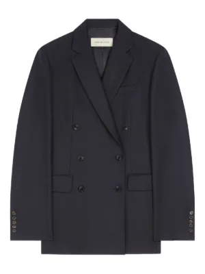 DRIES VAN NOTEN double-breasted wool-blend Jacket | Black | FARFETCH