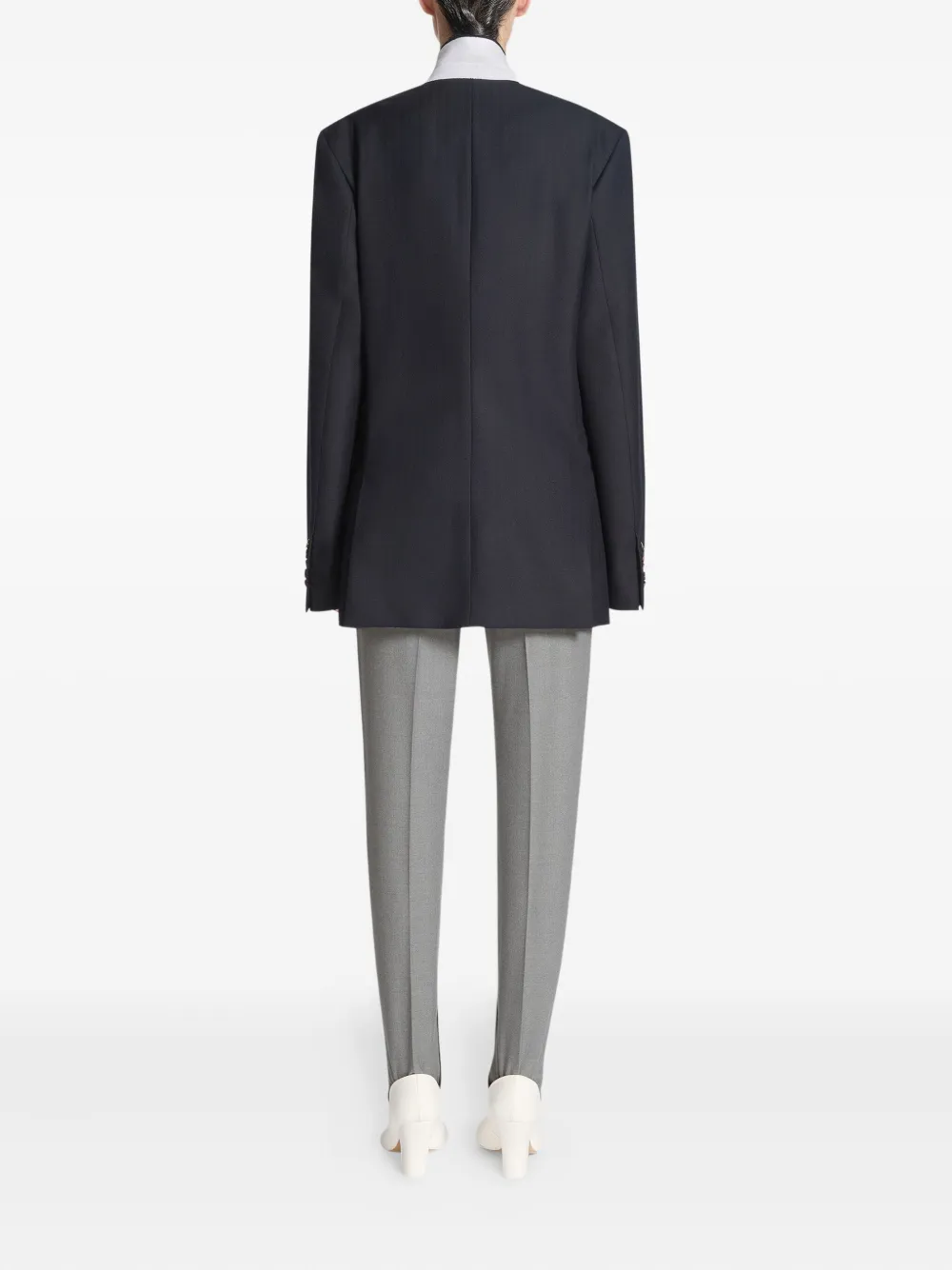 DRIES VAN NOTEN double-breasted wool blazer Blauw