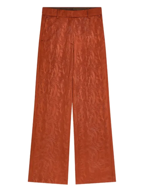 DRIES VAN NOTEN jacquard-swirl trousers