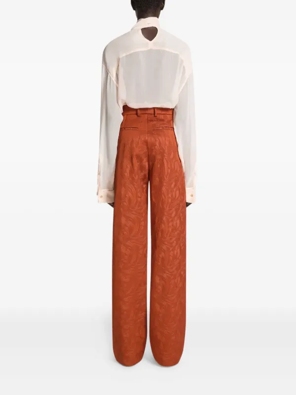 DRIES VAN NOTEN ジャカード パンツ | オレンジ | FARFETCH JP DRIES VAN NOTEN ジャカード パンツ | オレンジ | FARFETCH JP