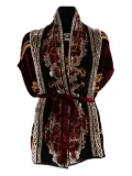 Jean Paul Gaultier Pre-Owned 1990s floral-pattern belted jacket - Brown