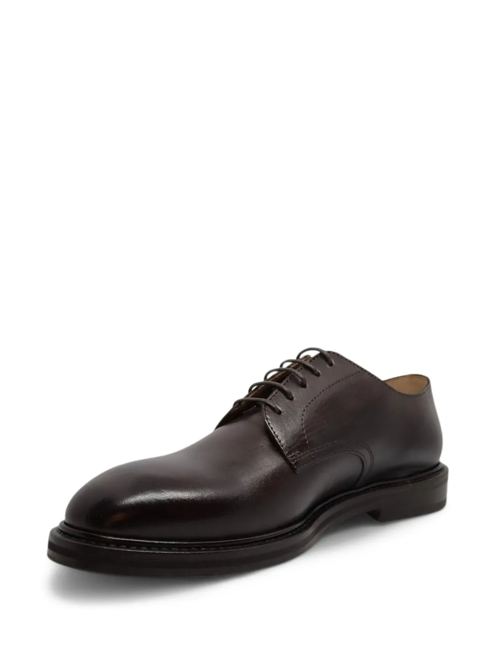 Henderson Baracco leather lace-up derby shoes Brown