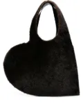 Coperni heart-shaped fur tote bag - Brown
