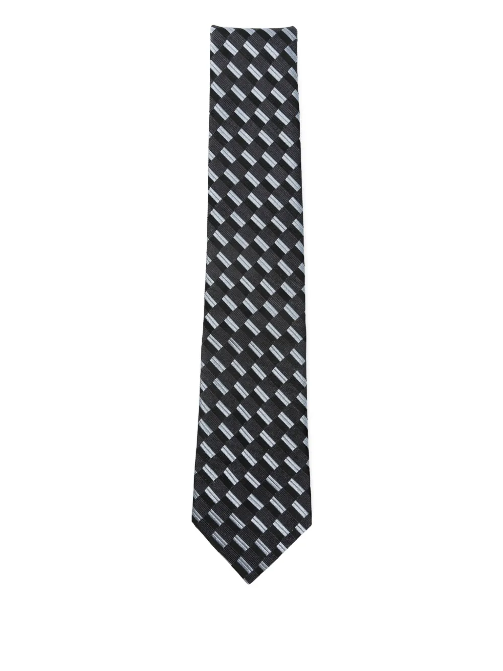 Emporio Armani geometric-pattern silk tie | Blue | Image 1