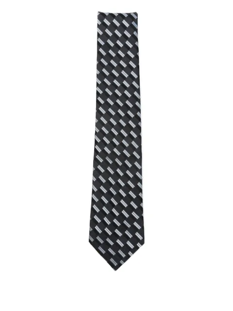 Emporio Armani geometric-pattern silk tie
