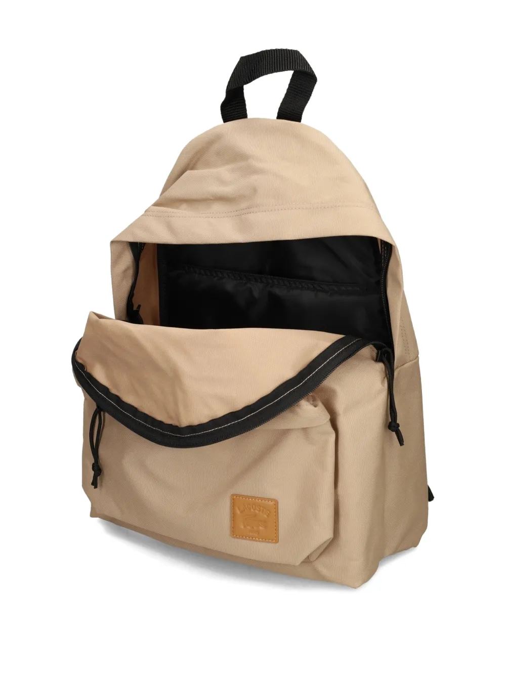Lacoste Rugzak met logopatch en handgreep Beige