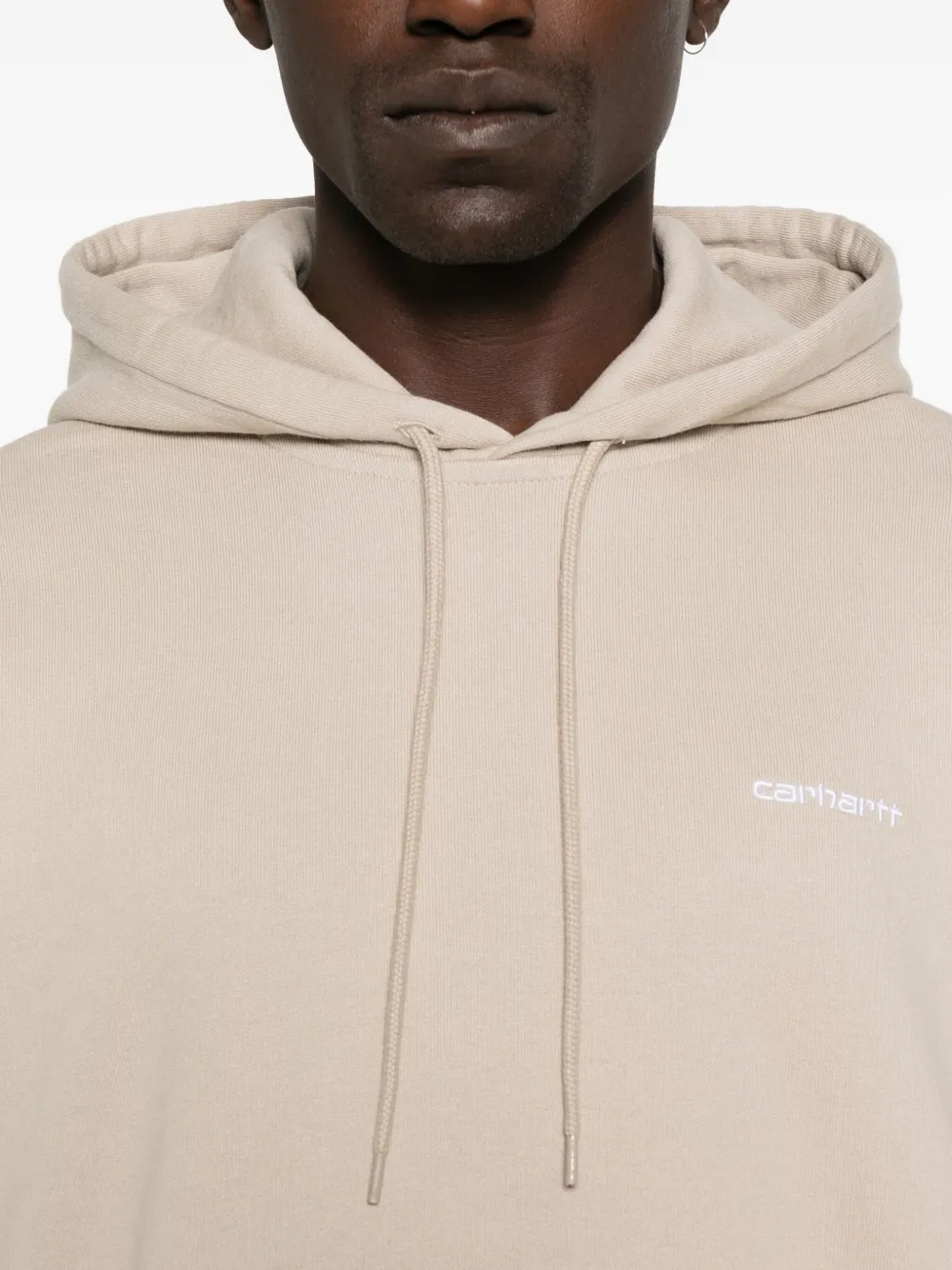 Carhartt Logo-embroidery Hoodie In Neutral