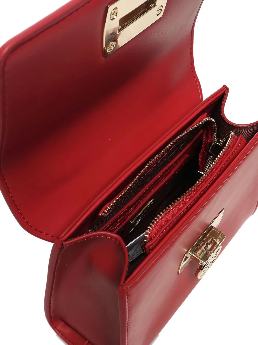 V73 Top-handle Logo-lock Tote Bag In Red