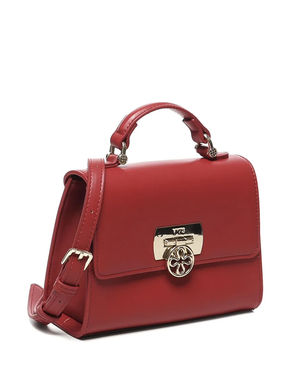 V73 Top-handle Logo-lock Tote Bag In Red