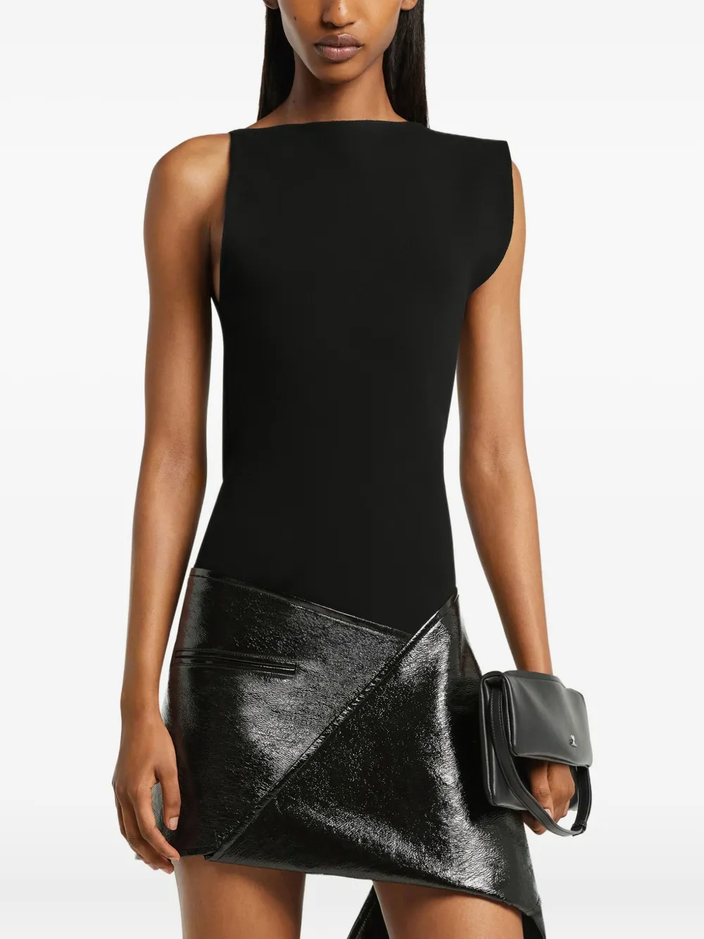 Courrèges top Oblique Interlock | negro | Image 1