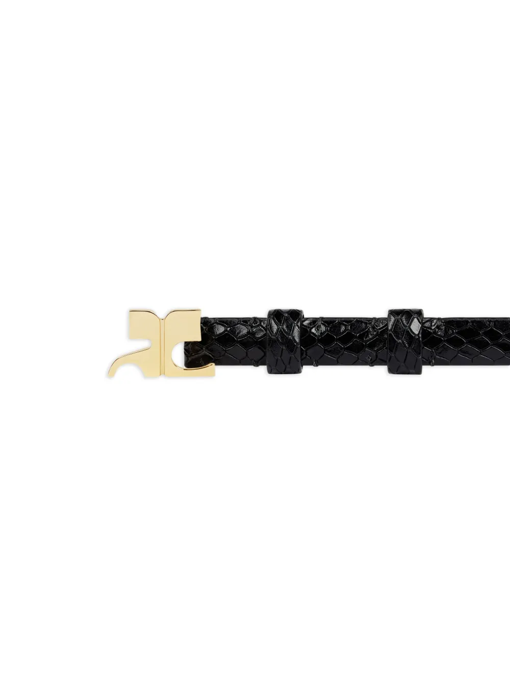 Courrèges Viper leren riem - Zwart